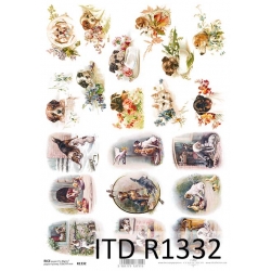 Papier ryżowy A4 R1332  pieski